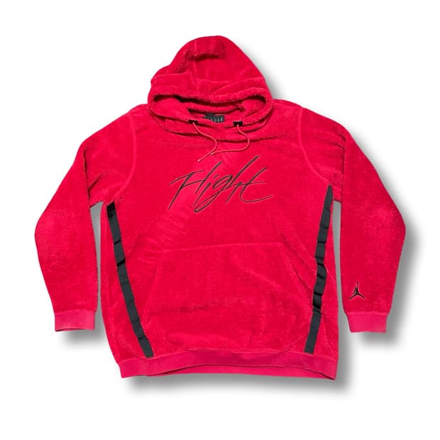 [XL] 조던 플라이트 타월 플리스 후드 레드