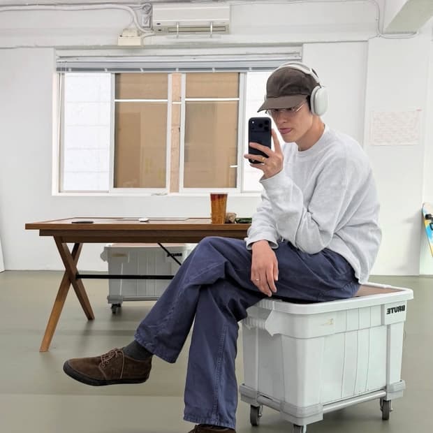 에피센터 투어리스트 Peached oxford work pants