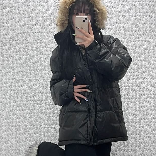 디키즈 Y2K 레트로 00's 후드퍼 패딩 자켓 L C08767