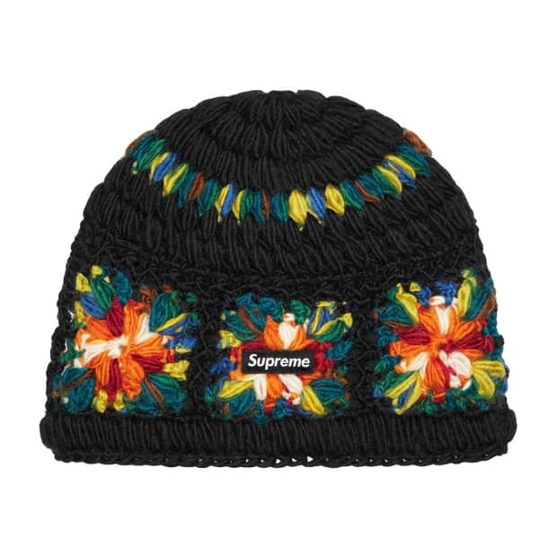 새제품) 슈프림 크로셰 니트 비니 크로쉐