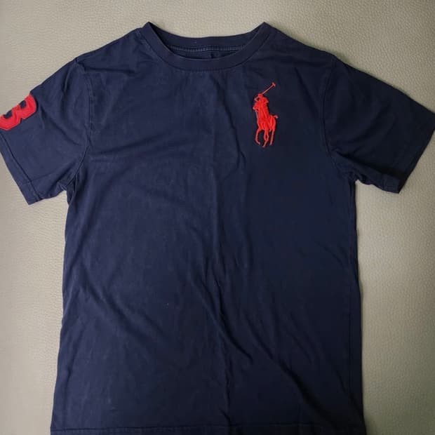 정품 폴로랄프로렌 빅포니 숫자 반팔티 네이비 M (44~55)