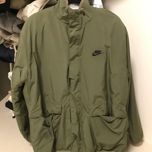 나이키 클럽+플리스 리버시블 윈터라이즈드 풀 집 올리브