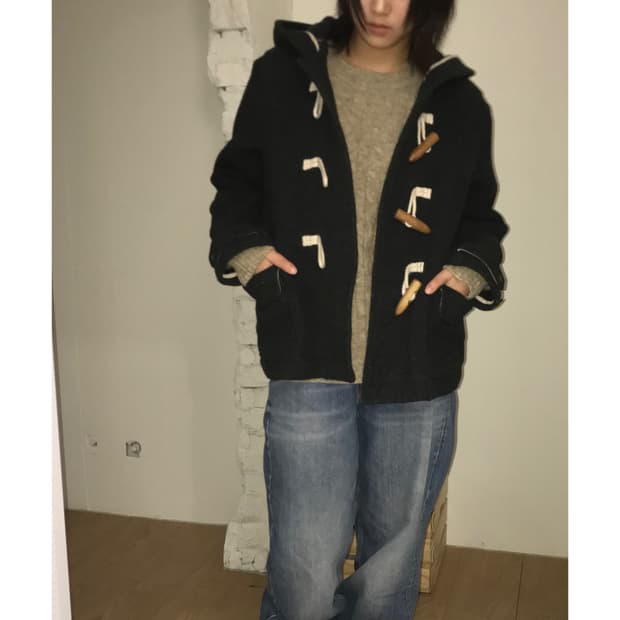 charcoal duffel coat