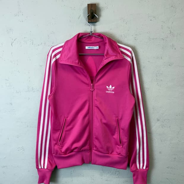 아디다스 빈티지 파이어버드 삼선 트랙탑 져지 핑크