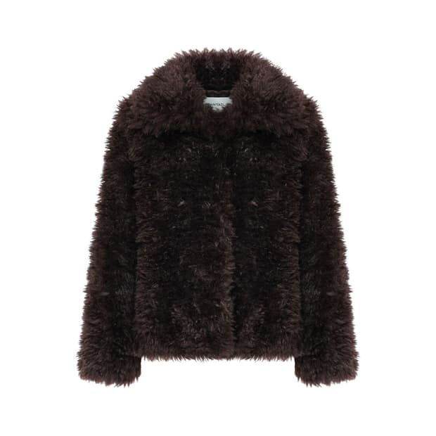 포니테일 퍼자켓 브라운