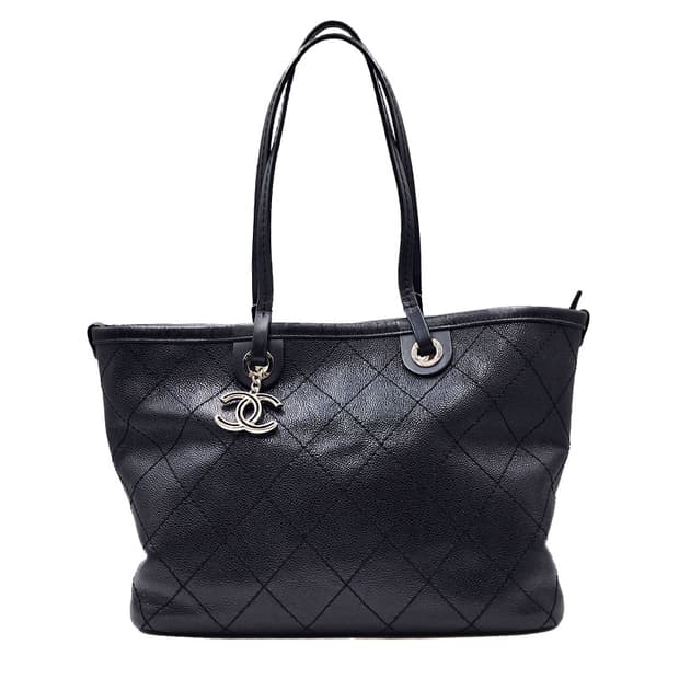 샤넬 블랙 캐비어 쇼퍼백 #19