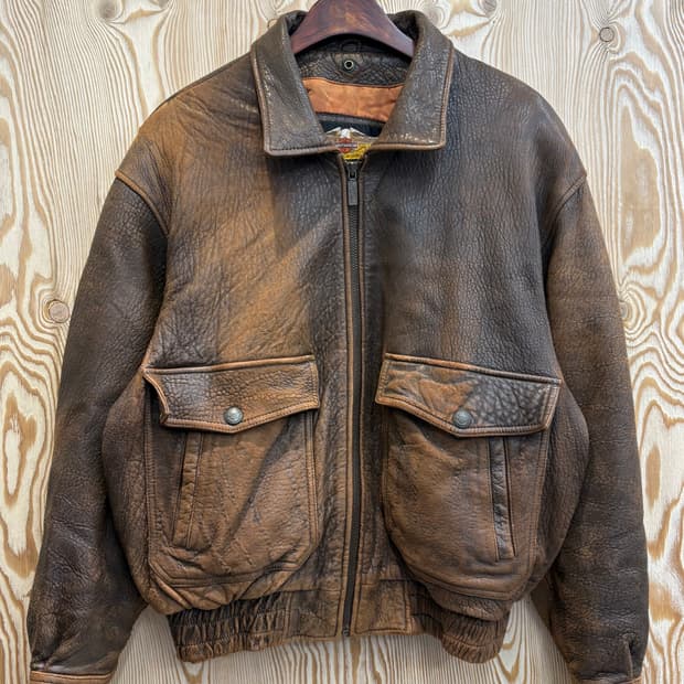 할리 데이비슨 양가죽 봄버 자켓