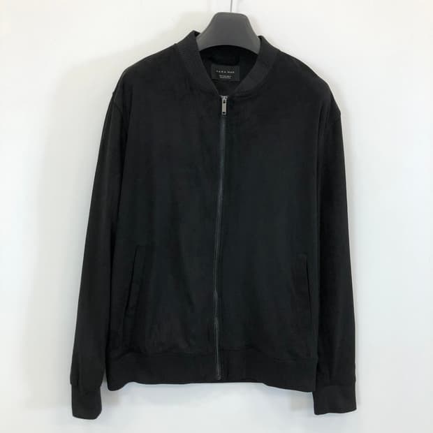 자라 페이크 스웨이드 봄버자켓 L