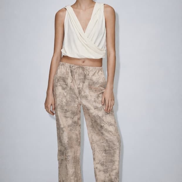 ZARA 자라 프린팅 카고 팬츠
