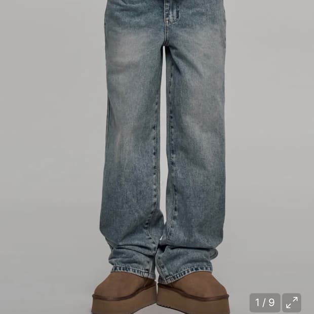 칙스 라인업와이드데님팬츠 중청 M