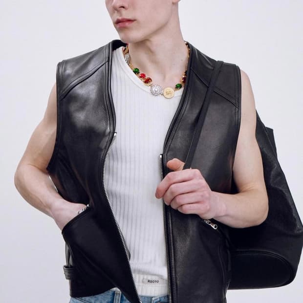 렉토 자카드 로고 슬리브리스(M 사이즈)