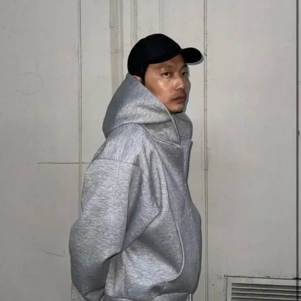 렉토 재패니즈 후드집업 그레이