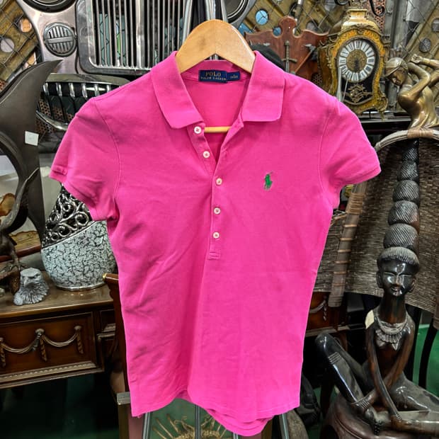 폴로 랄프 로렌 여성 슬림핏 반팔 카라 티셔츠 PK 셔츠