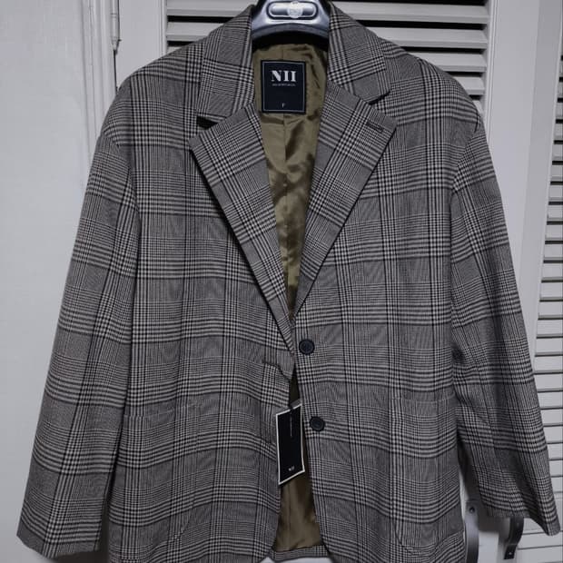 새거 F 프리 NII 니 체크 블레이져