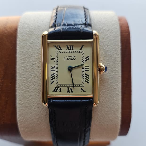 까르띠에 탱크머스트 라지 빈티지 쿼츠