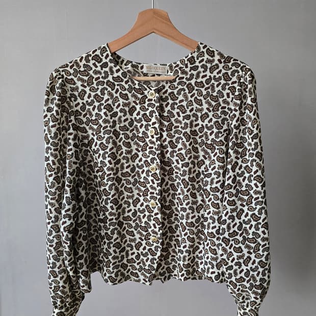 빈티지 페이즐리 블라우스 / made in Japan