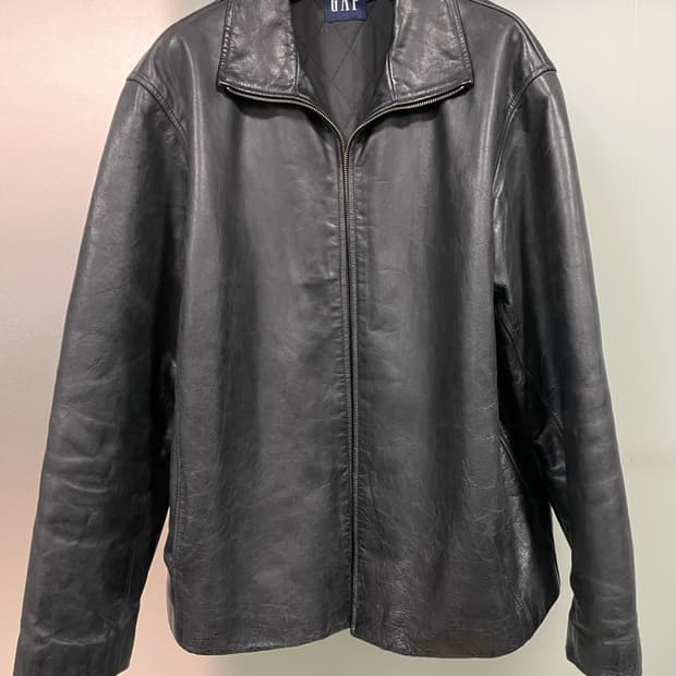 [XL]올드갭 레더 풀집업