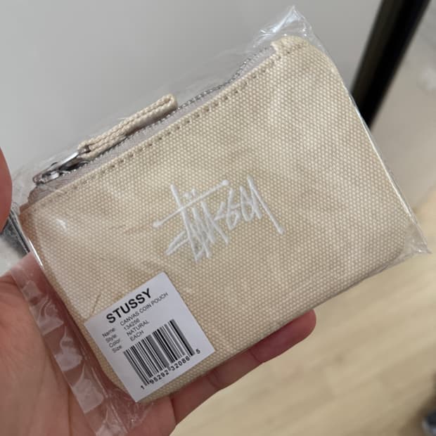 [OS]스투시 캔버스 코인 파우치 내추럴