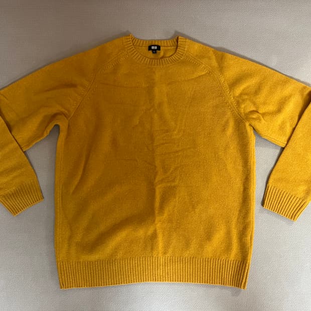 무료배송 - 유니클로 니트(머스타드) XXL