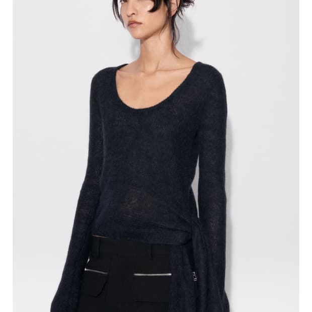 ZARA 울 알파카 블렌드 매듭 스웨터 상품이미지1