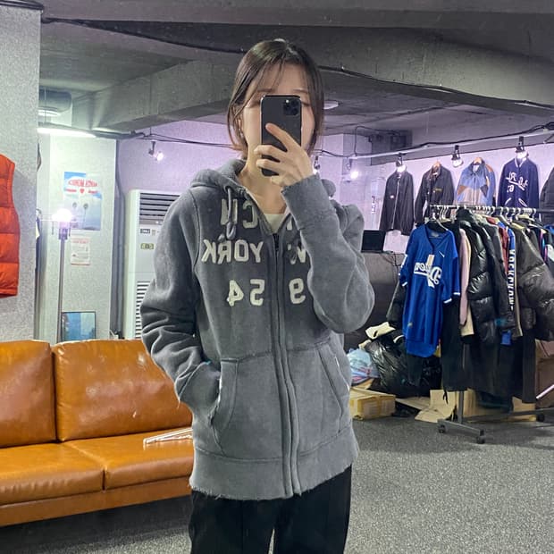 아베크롬비 1954 그레이 후드집업 B3176