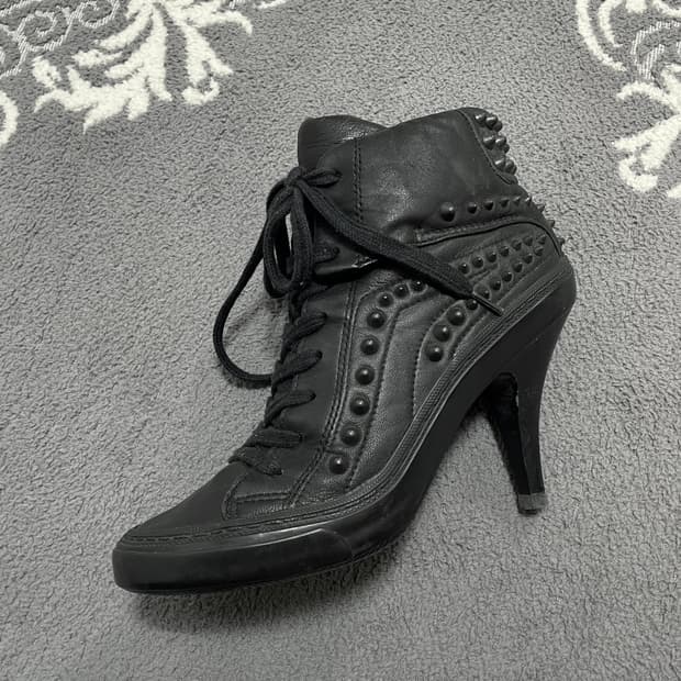Ash Black Studded Heel Sneakers Black
