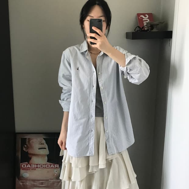 폴로 랄프로렌 포니 로고 스트라이프 셔츠