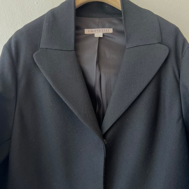  지보티첼리 여성 블랙 간절기 울코트 