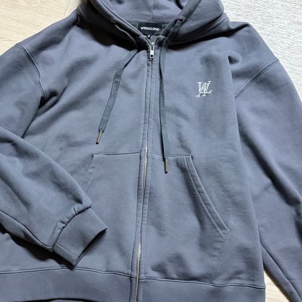 우알롱 시그니처 후드집업 차콜 S (품절상품)