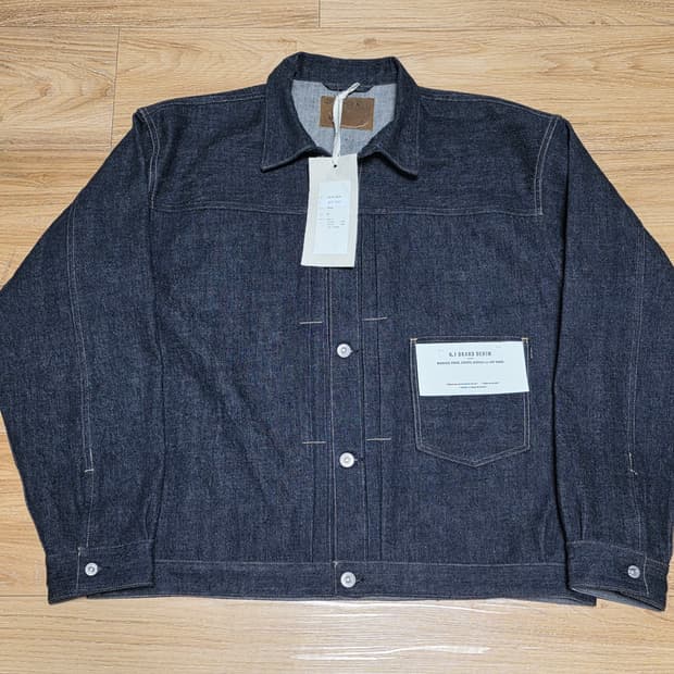 새제품42size택포47만)올드조 원 포켓 데님자켓 인디고