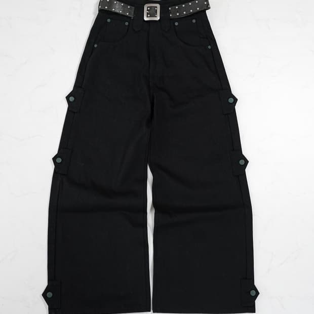 TΣist 4way Side Belt Rigid Denim Pants
