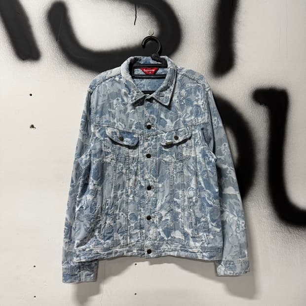 FW16 슈프림 체럽 아기 천사 데님 트러커 자켓