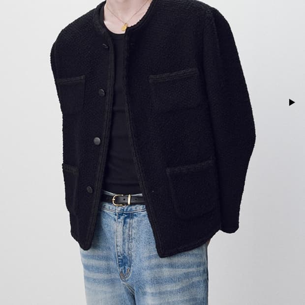 토니웩 트위드 자켓 L