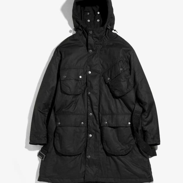 바버 x 엔지니어드가먼츠 브룩데일( brookdale) 파카 블랙컬러 L