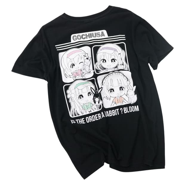 BLOOM 빈티지 캐릭터 그래픽 반팔 티셔츠 (L)