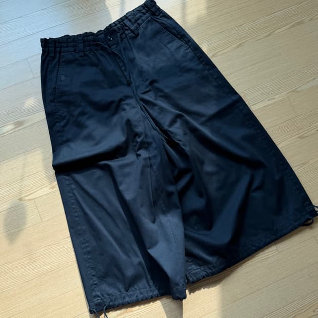 요지야마모토 와이드 개버딘 하카마 팬츠