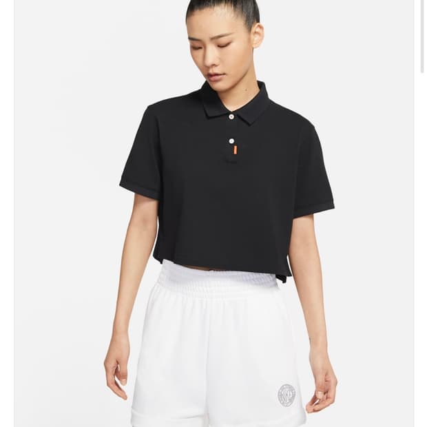 나이키 드라이핏 크롭 폴로 반팔셔츠 블랙 L