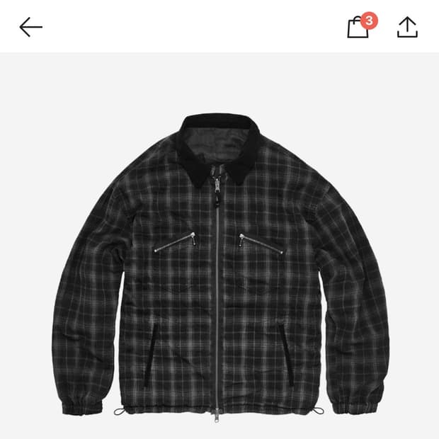 3)폴리테루 라미체크 블랙 블랙 25ss