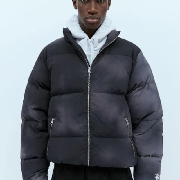 스투시 리사이클 나일론 다운 푸퍼 L