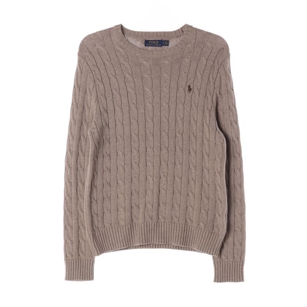 폴로 랄프로렌 꽈배기 라운드넥 니트 S