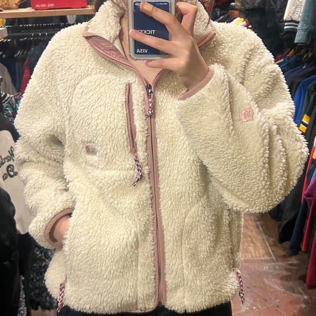 [HI] 노스페이스 후리스 자켓 아이보리