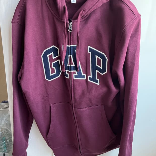 GAP 버건디 후드집업 S