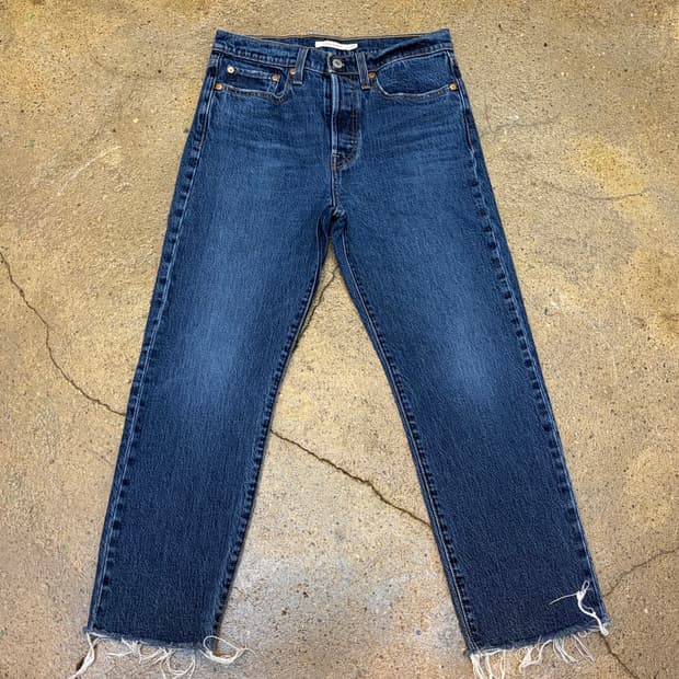 USA 빈티지 리바이스 웻지스트레이트 여성 청바지