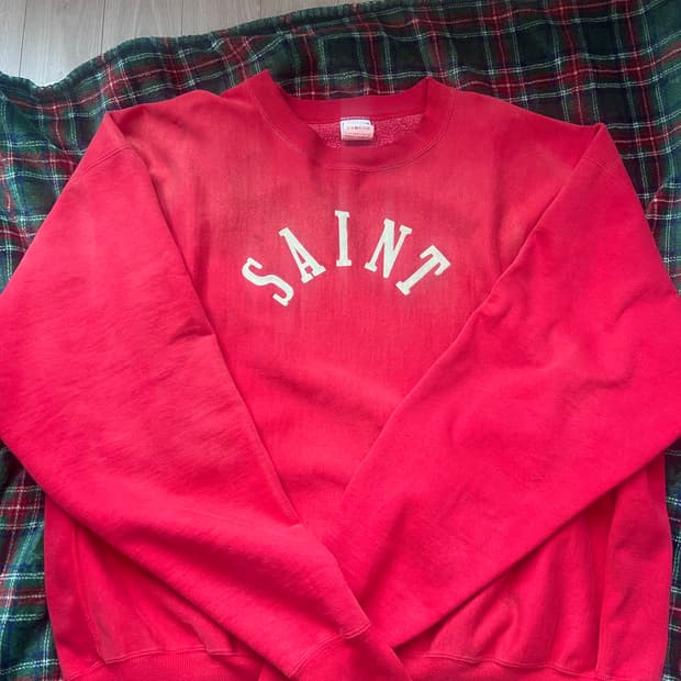 [XL] 세인트미카엘 챔피온 오마주 faith 스웻셔츠 레드