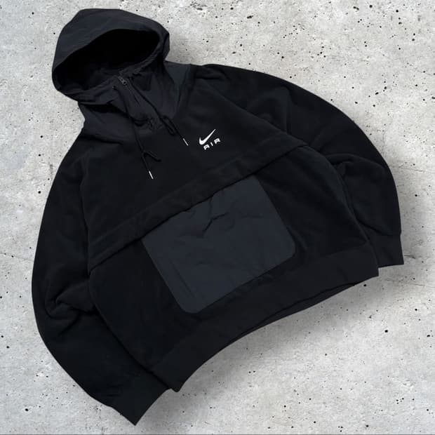 [2XL] 나이키 AIR 윈터라이즈드 블랙 플리스 후드 아노락 C531