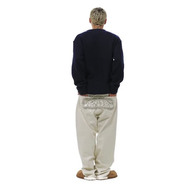 위캔더스 CHAIN STITCH DENIM PANTS