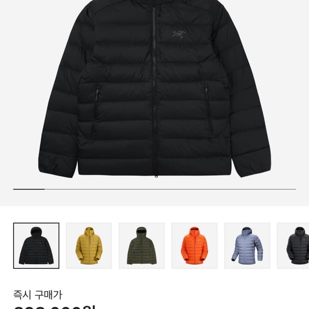 아크테릭스 토륨 후디 블랙 xs