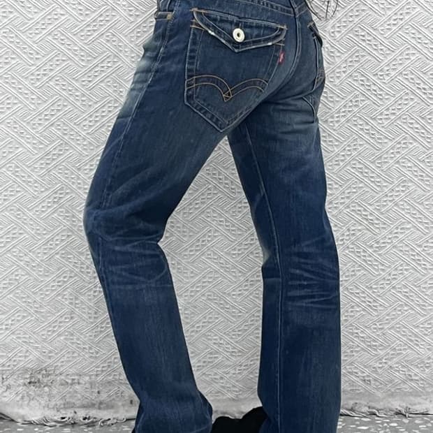 리바이스 523 디스트로이드 페인팅 패치 데님팬츠 30인치 C09162