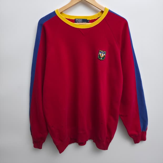 [L] 90's 폴로 랄프로렌 레드 맨투맨