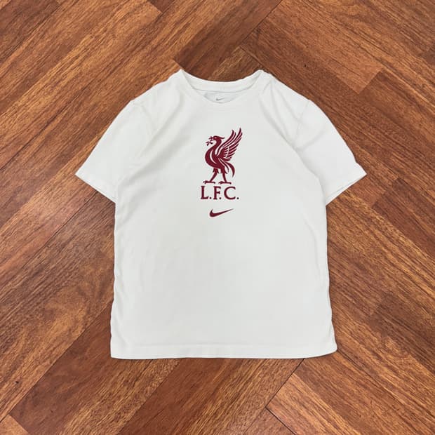 90 나이키 리버풀FC 빅로고 라운드 반팔 티셔츠 